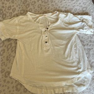 Free people white oversized top